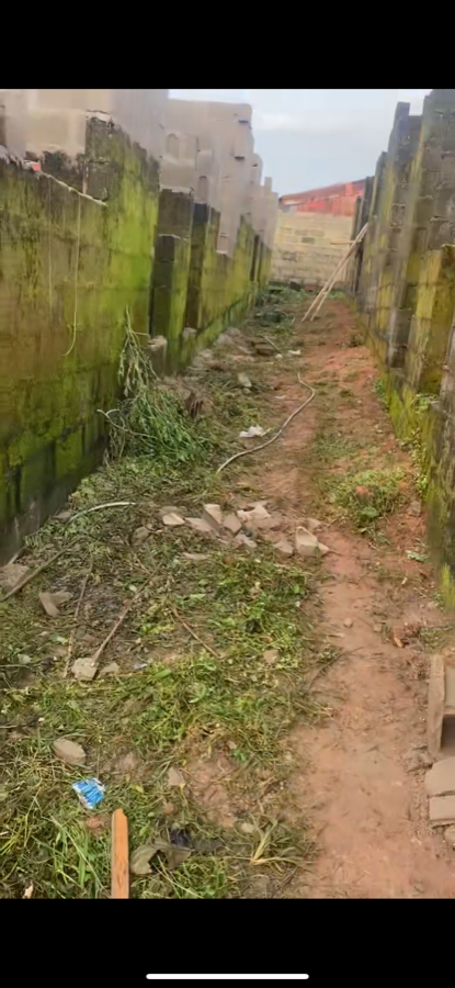 Drainage and side access path within property